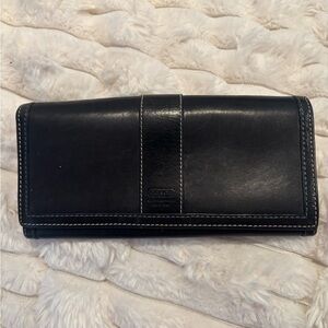 Coach Dark Leather Card Holder